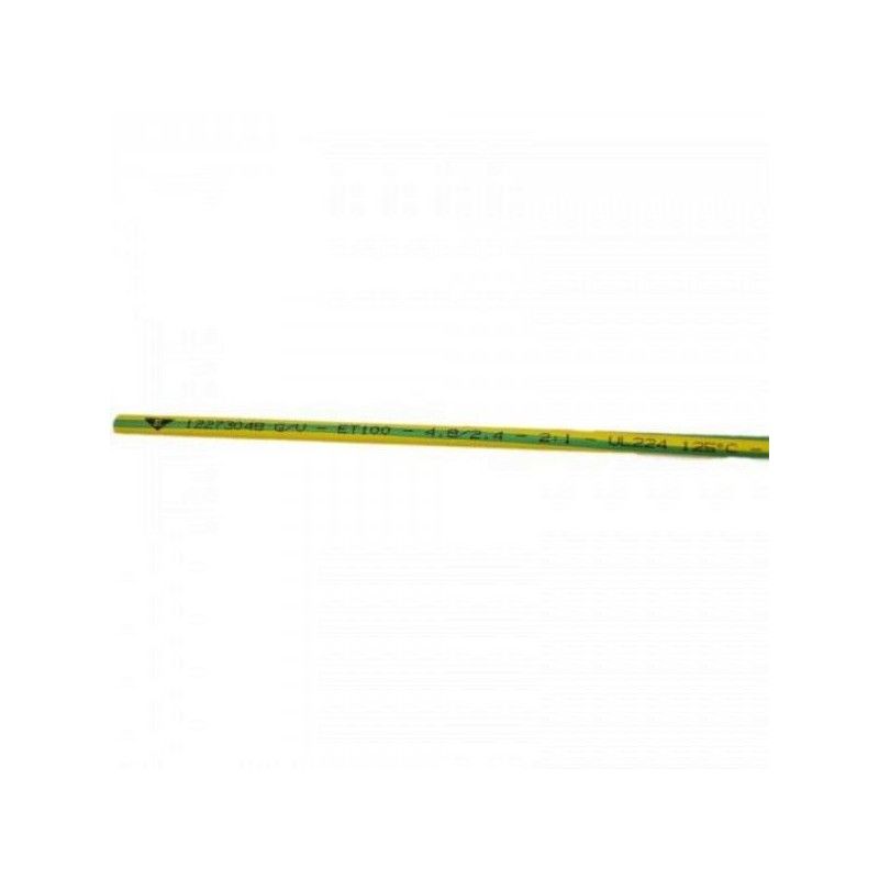 Tub termocontractabil 25,4 / 12,7 mm ET100, galben-verde (6buc)- ELEMATIC