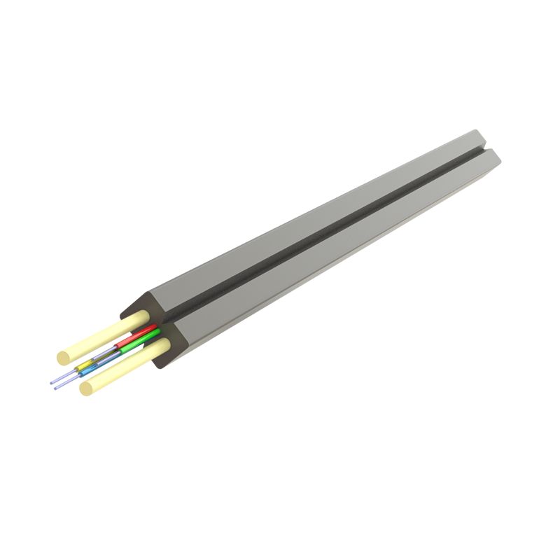 Cablu fibra optica 4 fibre flat drop SM, 100N, intarziere la flacara, protectie apa, LSZH, int/ext - SAMM