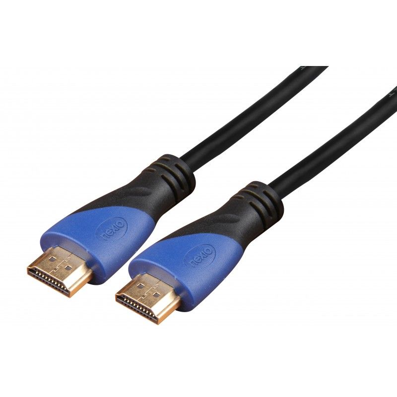 Cablu HDMI, V1.4, tata-tata, 4K@30hz, 1080P, High Speed Ethernet, contacte aurite, 3m, Negru, Nexio