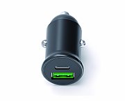 Incarcator auto cu USB-A si USB-C, DC12V IN, (PD3.0), 5V-9V-12V/2,5A (PPS) 3,3-11V/3A (30W) (2)DC24V IN, (PD3.0), 5V-9V-12V-15V-20V/3A, (PPS) 3,3-21V/3A (60W) Ieșire USB-A (QC3.0): DC 5V/3A, 9V/2A, 12V/1,5A (18W),  Funcționare simultană a ambelor porturi: 2×5V/2,4A, 5V/4,8A(24W)