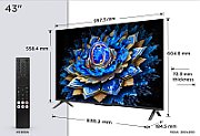 Televizor TCL QLED 43T69C, 108 cm, Smart Google TV, 4K Ultra HD, (Model 2025)