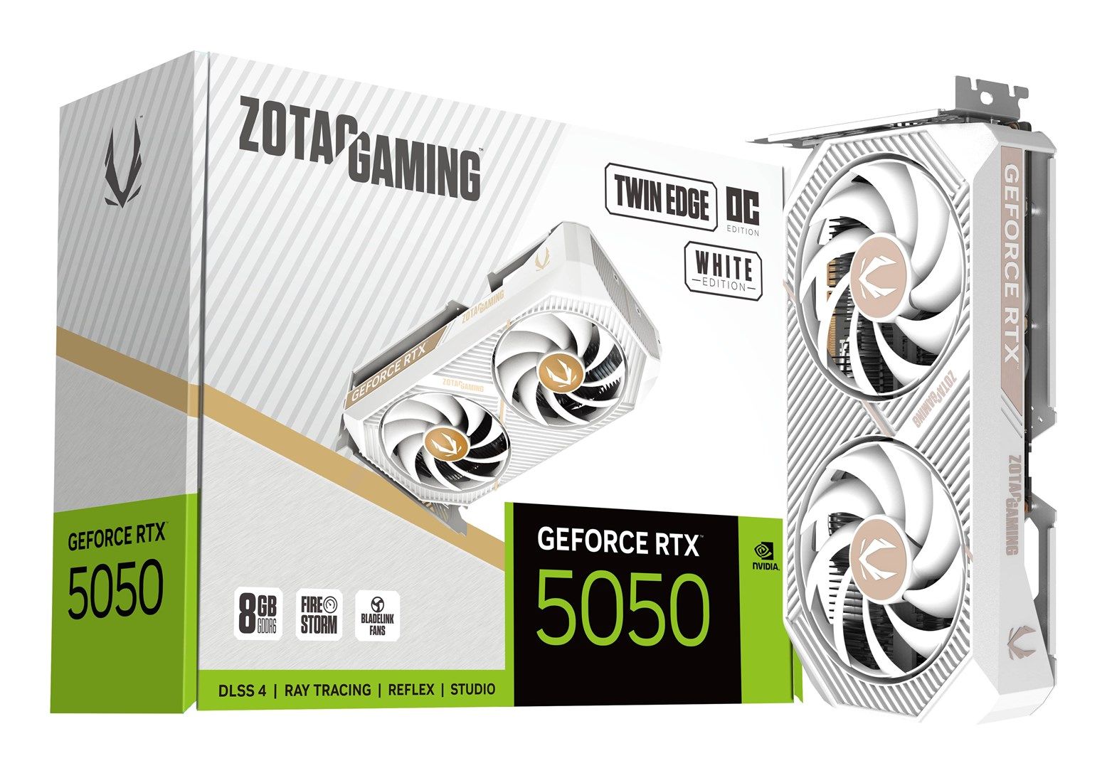 Placa video ZOTAC GeForce RTX 5050 Twin Edge OC White Edition 8 GB GDDR6 128 bit