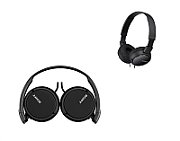 Casti Sony MDRZX110B, Frecventa (Hz) 12 - 22.000, Impedanta (ohmi) 24, Conector Stereo mini in forma de L, placat cu aur, difuzor 30 mm, negru
