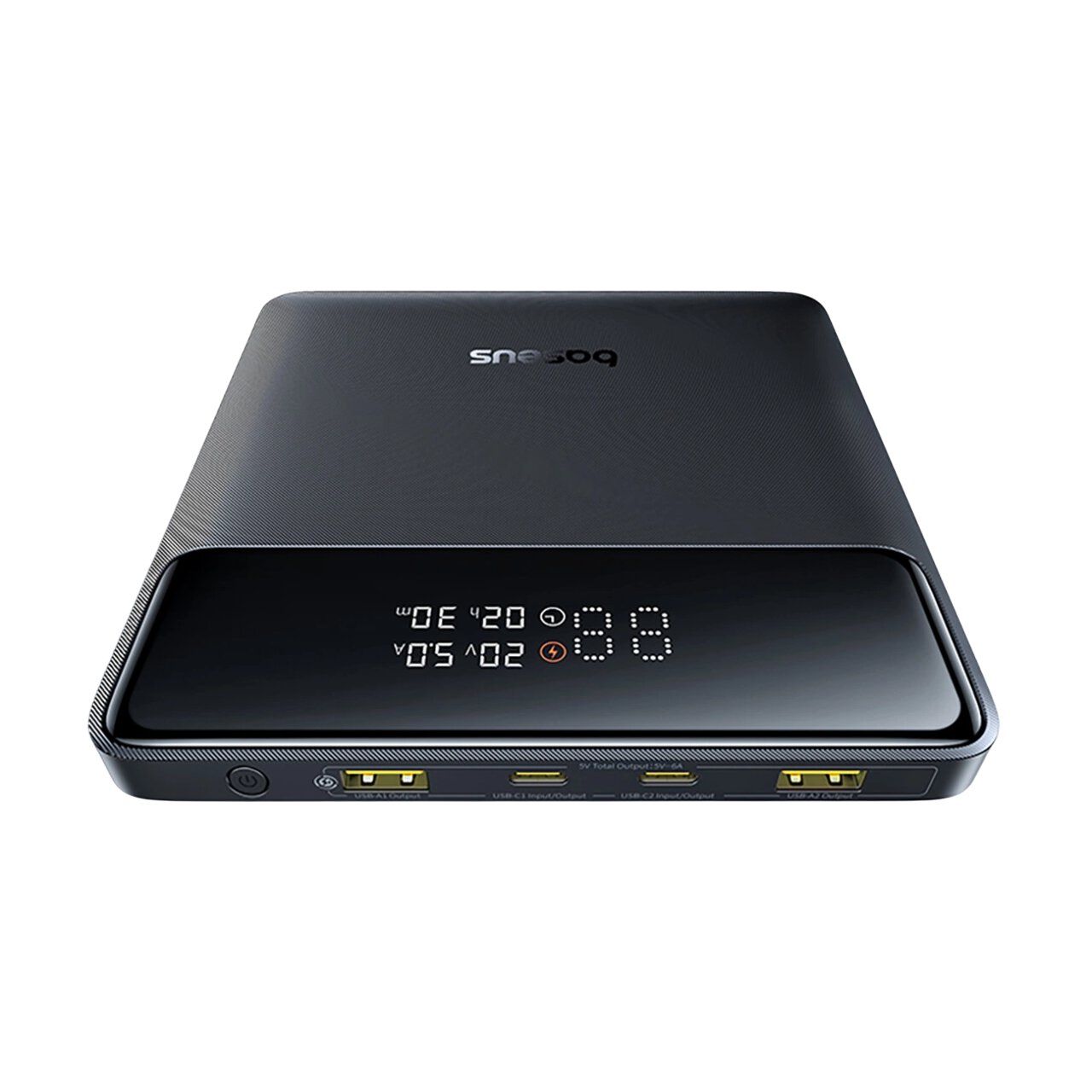 POWER BANK Baseus Blade H1, 20000mAh, PD 100W, ultra thin, 2 x USB 2 x USB Type-C, display digital pt. status baterie, total 5A, include cablu USB Type-C la USB Type-C, negru,  P10021604123-00  (timbru verde 0.98 lei) - 6932172682446