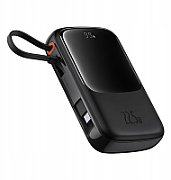 POWER BANK Baseus Qpow Pro+, display, capacitate 10000mAh, 22.5W, 1 x USB 1 x USB Type-C, cablu integrat 1 x USB Type-C, total 5V/2.4A, negru,  P10067101113-00  (timbru verde 0.98 lei) - 6932172652463