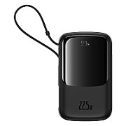 POWER BANK Baseus Qpow Pro+, display, capacitate 10000mAh, 22.5W, 1 x USB 1 x USB Type-C, cablu integrat 1 x USB Type-C, total 5V/2.4A, negru,  P10067101113-00  (timbru verde 0.98 lei) - 6932172652463