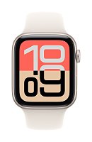 Apple Watch SE 3 GPS 44 mm, carcasă din aluminiu Starlight cu brățară Sport Starlight - M/L