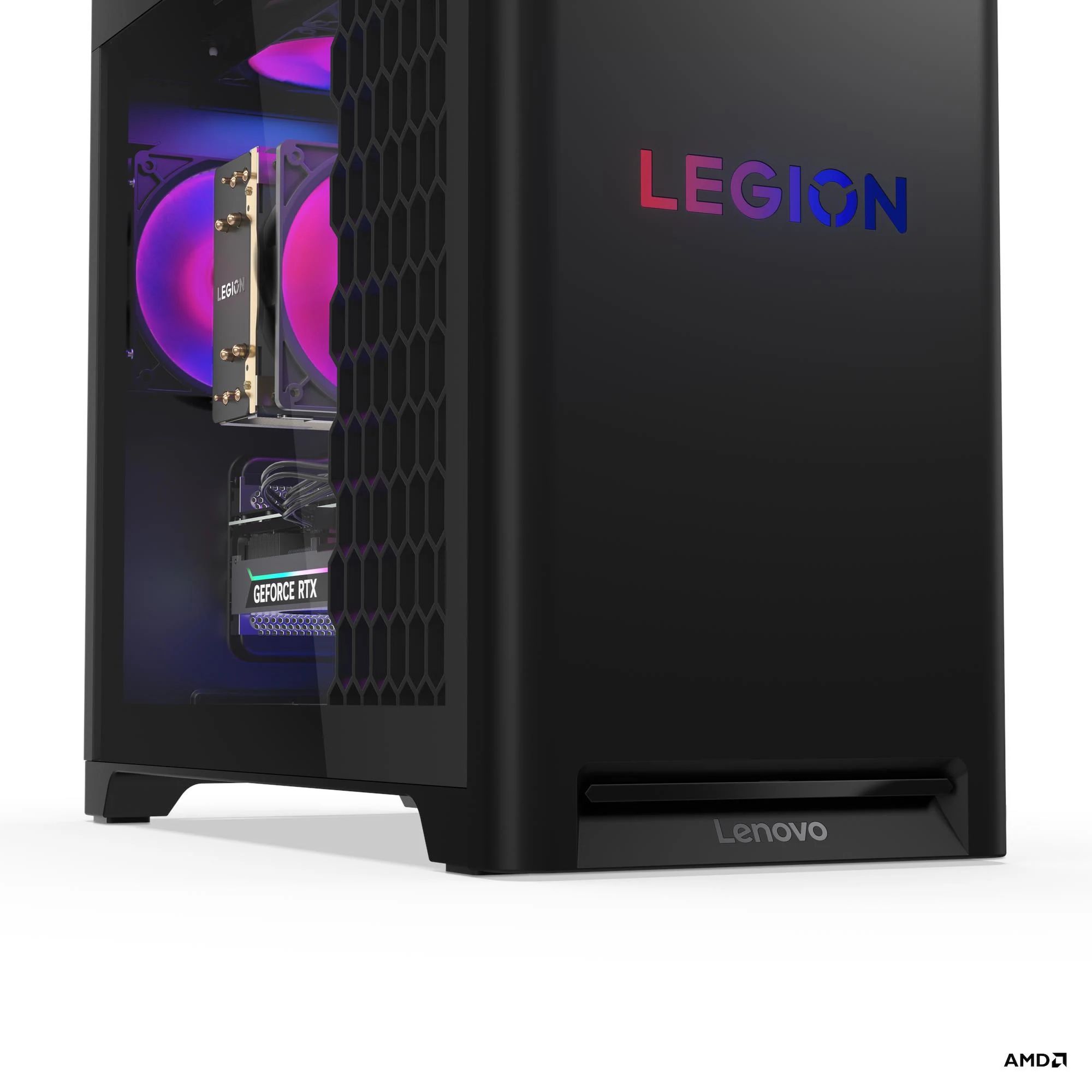 Desktop PC Lenovo Legion T5 30AGB10 Tower, AMD Ryzen 5 7600 (6 C / 12 T, 3.8 GHz - 5.1 GHz, 32 MB cache, 65 W), 32 GB DDR5, 1 TB SSD, Fara unitate optica, NVIDIA GeForce RTX 5060 8 GB, 500 W, Fara sistem de operare