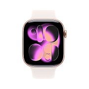 Apple Watch S11 Cellular 42mm Rose Gold Aluminium Case with Light Blush Sport Band - S/M