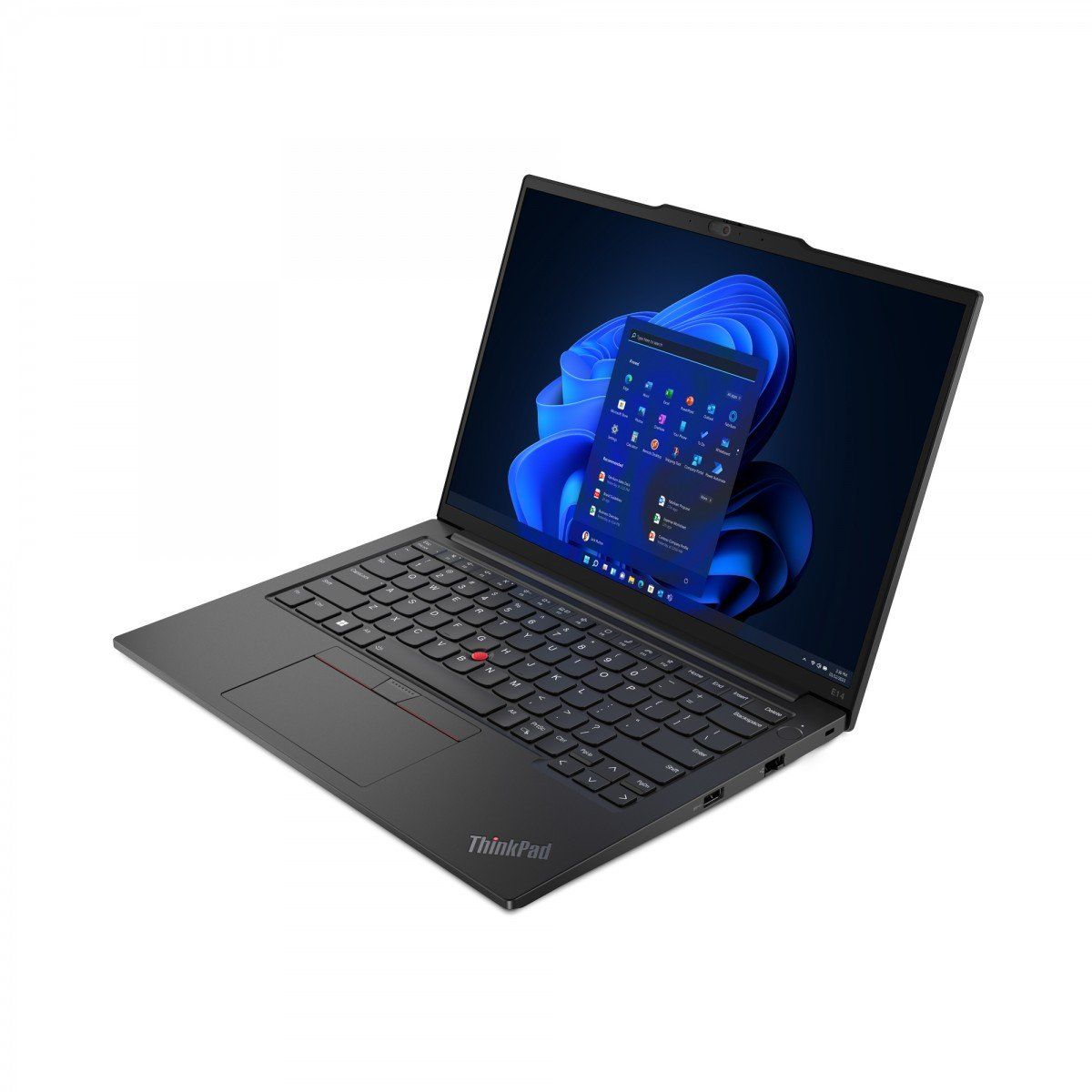 Laptop Lenovo ThinkPad E14 Gen5 21JK0083PB, 14 inch 1920 x 1200, Intel Core i3-1315U (6 C / 8 T, 3.3 GHZ - 4.5 GHz, 10 MB cache, 28 W), 8 GB DDR4, 512 GB SSD, Intel UHD Graphics, Windows 11 Pro, Tastatura English Euro, Negru