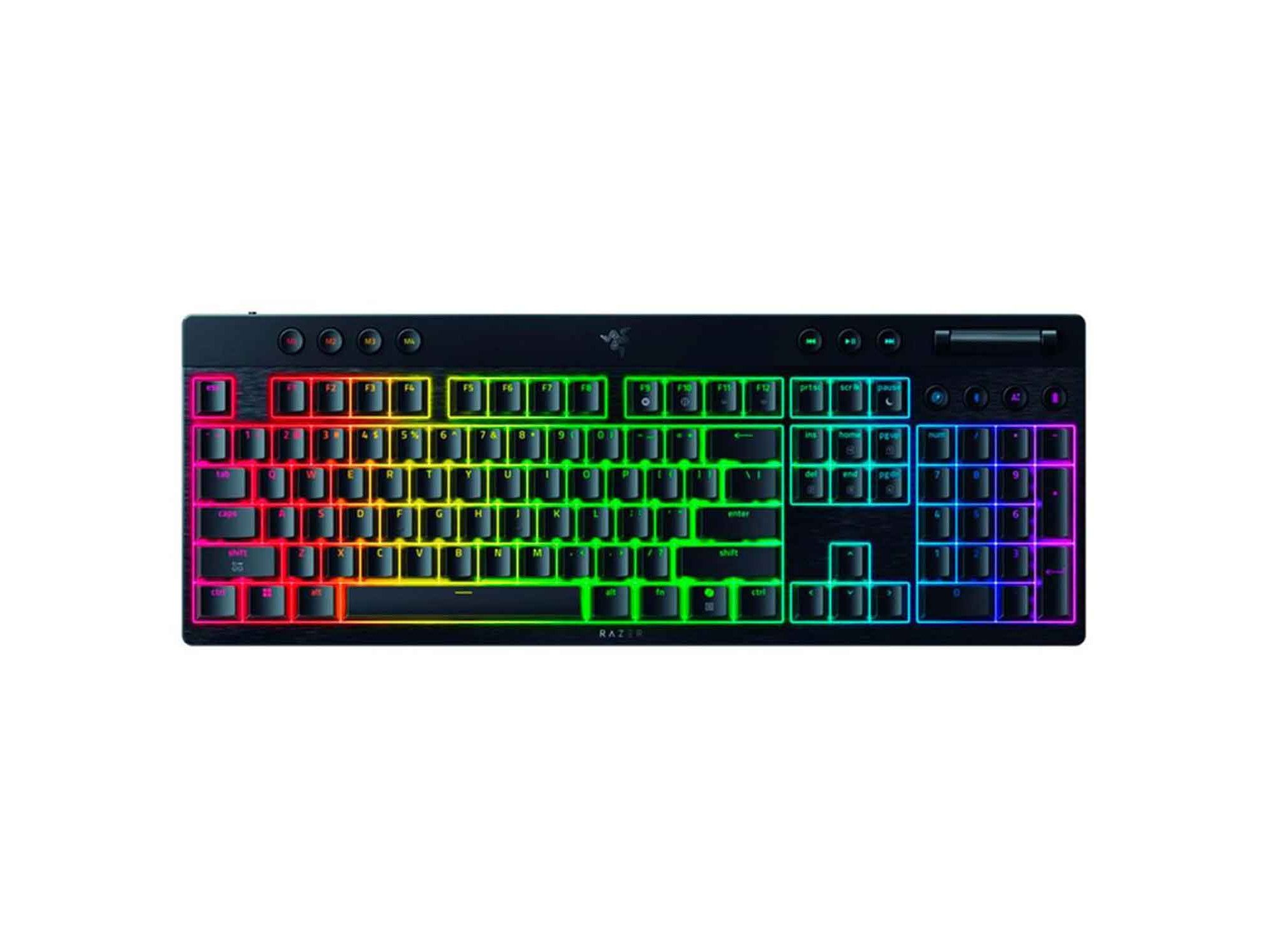 Tastatura mecanica wireless Razer Blackwidow V4 Low profile HyperSpeed TKL, switch Razer™ Low-profile Mechanical Switches (Green Clicky), 110 taste, iluminare Razer™ Chroma RGB, negru