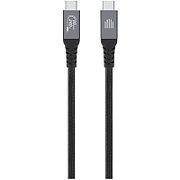Dviced USB4 Braided Cable, 80 Gbps, 240 W, (Thunderbolt compatible), 1m - Black