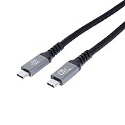 Dviced USB4 Braided Cable, 80 Gbps, 240 W, (Thunderbolt compatible), 1m - Black