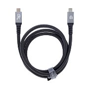 Dviced USB4 Braided Cable, 80 Gbps, 240 W, (Thunderbolt compatible), 1m - Black
