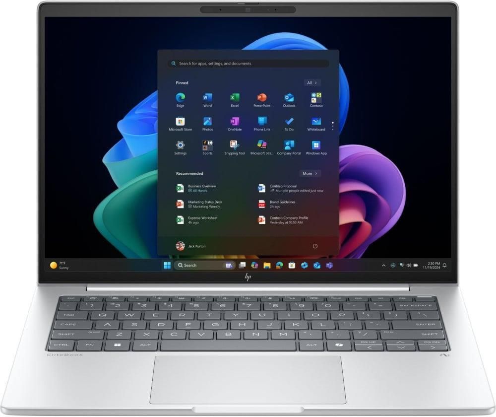 Notebook HP EliteBook 8 G1i 14 WUXGA/Ultra 7 255U/24GB/SSD512GB/Intel/W11 PRO Silver 3Y