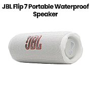 JBL Portable Stereo Speaker Flip 7 white Bluetooth (JBLFLIP7WHT)