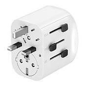 ALIMENTATOR retea 220V GEMBIRD, universal, conectori: US/UK/EU/AU, 1x USB Type-C 15W, 2x USB-A 12W, siguranta 10A, max. 2300W, alb,  TPA-EU2A1C15-01-W  (timbru verde 0.8 lei)