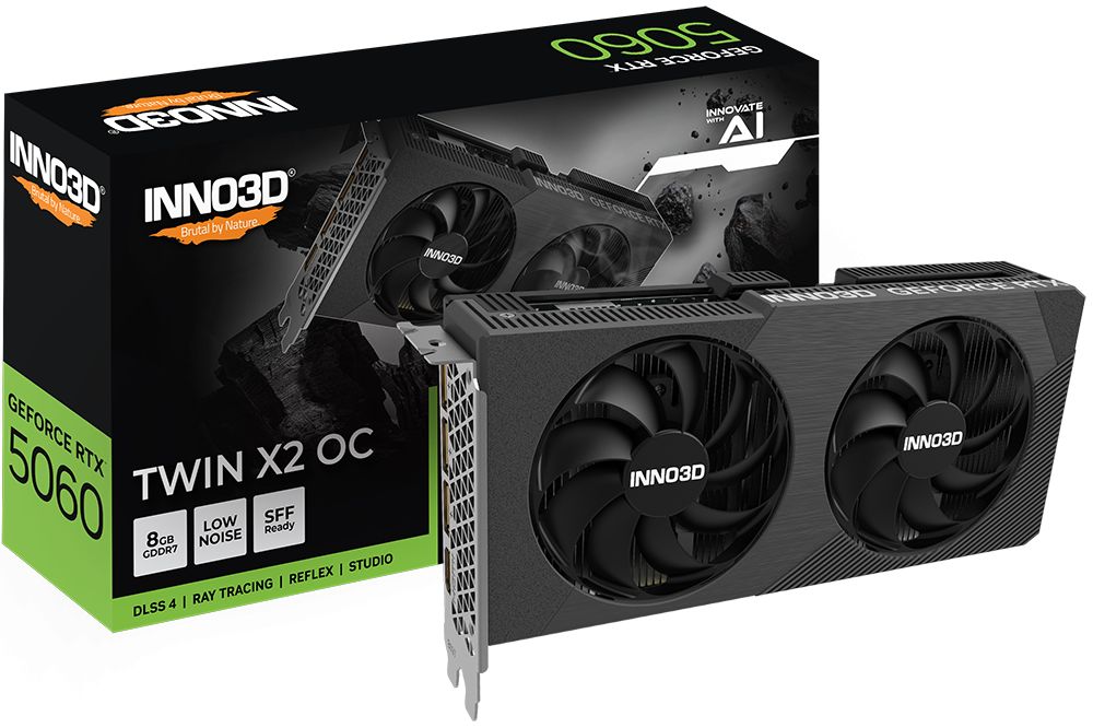 Placa video Inno3D GeForce RTX 5060 TWIN X2 OC V2 8 GB GDDR7 128 bit