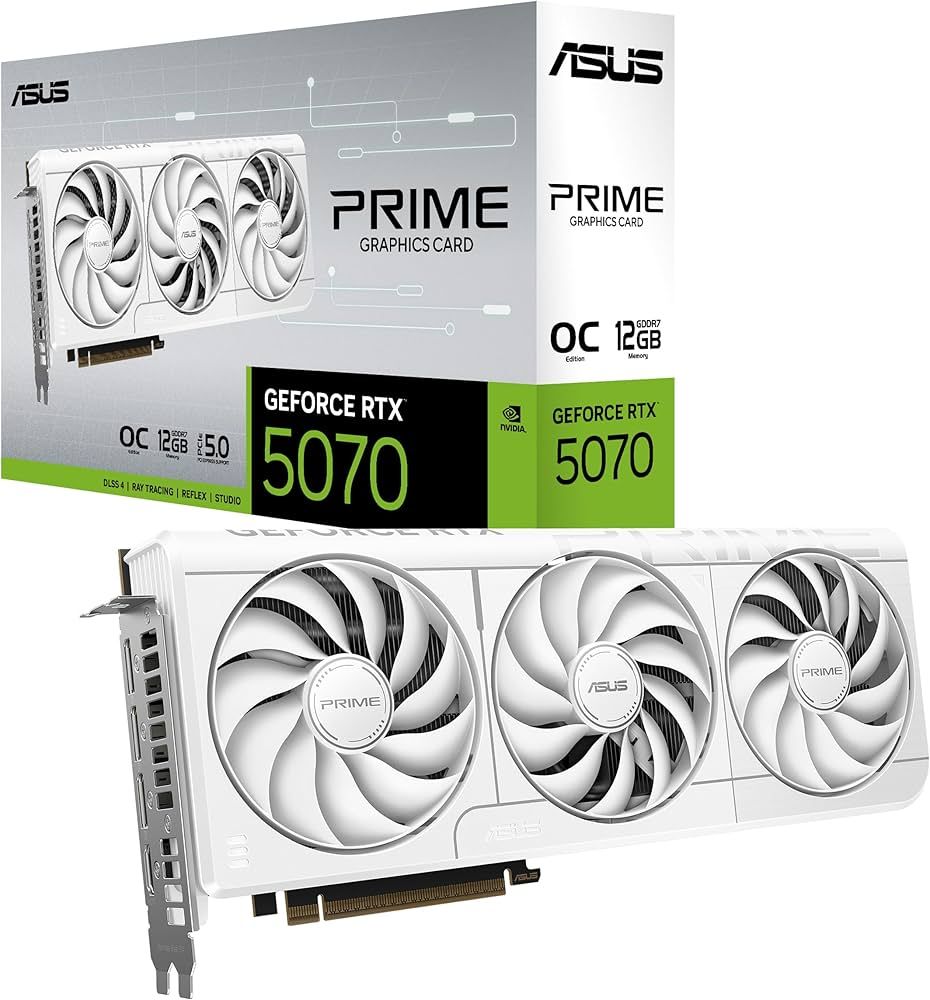 Placa video ASUS GeForce RTX 5070 PRIME OC White 12 GB GDDR7 192 bit
