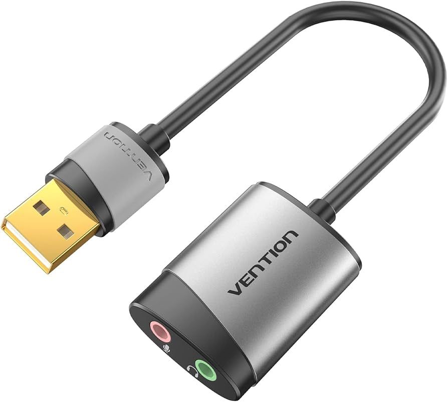 Vention USB External Sound Card 0.15M Gray Metal Type