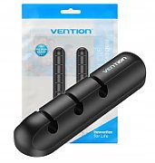 5-portowy organizer kabli Vention 2 szt. czarny