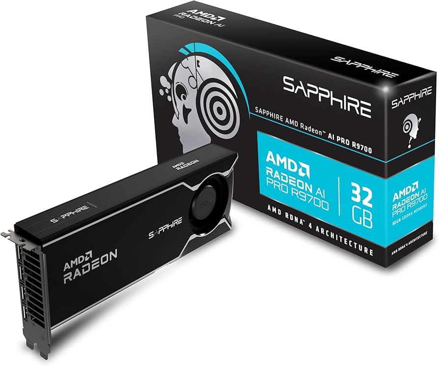 Placa video SAPPHIRE Radeon AI PRO R9700 32 GB GDDR6 ECC 256 bit