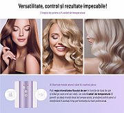 Aparat de coafat Heinner HAS-H13BLDC-V4, ionizare, motor BLDC, putere: 1300 W, 3 trepte de putere, 4 setari de temperatura, accesorii: ondulator, perie rotunda, uscator, concentrator, culoare: mov