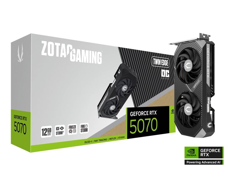 Placa video ZOTAC GeForce RTX 5070 Twin Edge OC 12 GB GDDR7 192 bit