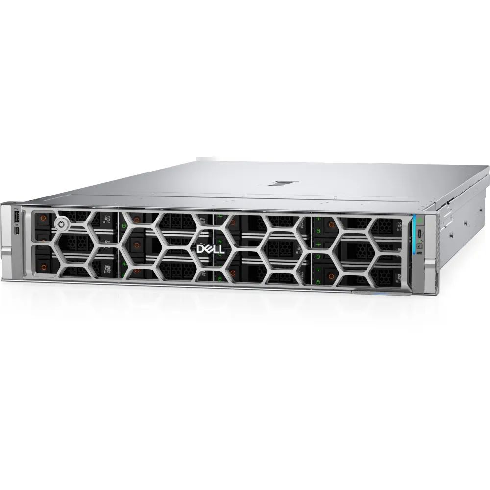 Server DELL PowerEdge R570, Rack 2U, Intel Xeon 6511P (16 C / 32 T, 2.30 GHz - 4.20 GHz, 72 MB cache, 150 W), 32 GB DDR5 ECC, 2 x 960 GB SSD, 12 x LFF, DELL PERC H965i, Fara, 2 x 1100 W