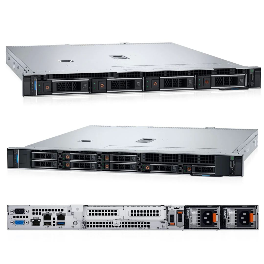Server DELL PowerEdge R360, Rack 1U, Intel Xeon 6325P (4 C / 4 T, 3.50 GHz - 5.20 GHz, 12 MB cache, 55 W), 16 GB DDR5 ECC, 1 x 1.2 TB HDD, Fara, 4 x LFF, DELL PERC H355, Fara, 700 W