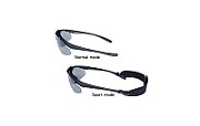 Okulary strzeleckie Wosport Black - 3 wymienne wizjery  pasek