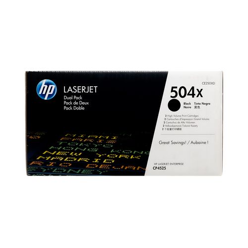 Cartus toner HP CE250XD ,Negru ,2 x 1 500 pagini ,Original (Color LaserJet CM2320|CP2025)