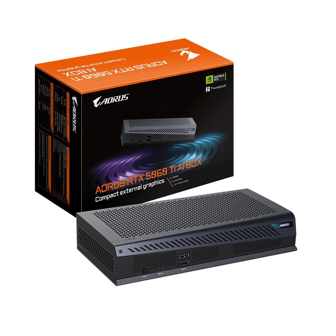 Placa video GIGABYTE GeForce RTX 5060 Ti AI BOX 16 GB GDDR7 128 bit, unitate externa