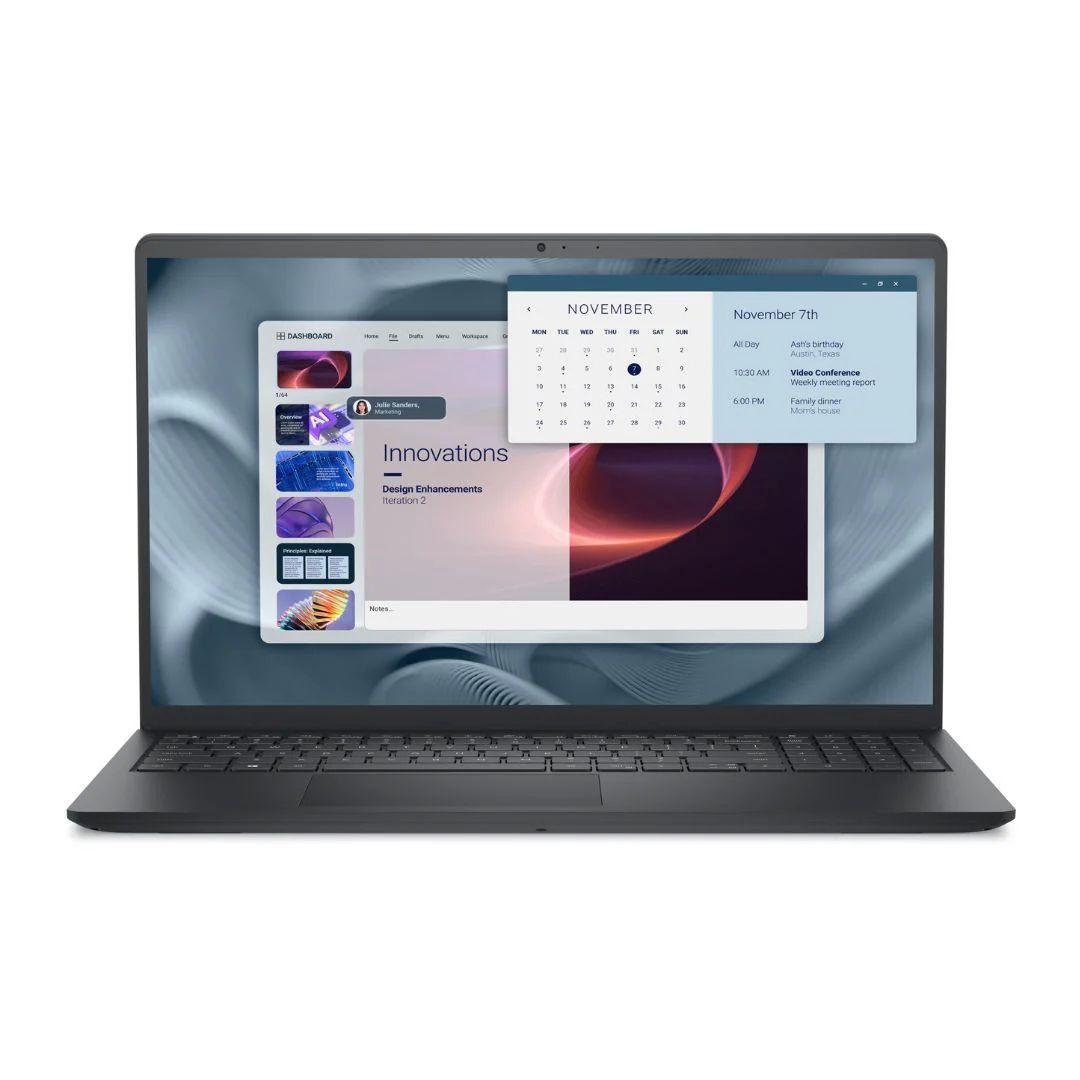 Laptop Dell Pro 15 Essential PV15250, 15.6 inch 1920 x 1080, Intel Core i7 1355U (10 C / 12 T, 3.7 GHz - 5.0 GHz, 12 MB cache, 28 W), 32 GB DDR5, 512 GB SSD, Intel Graphics, Ubuntu, Tastatura English International, Carbon Black