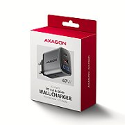ACU-PQ67D, GaN, 67W, USB-C,USB-A, cu Display LCD, Gri