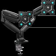 ONKRON Dual Monitor Desk Mount Stand for 13 to 32-Inch LCD LED Monitors up to 9 kg, Black