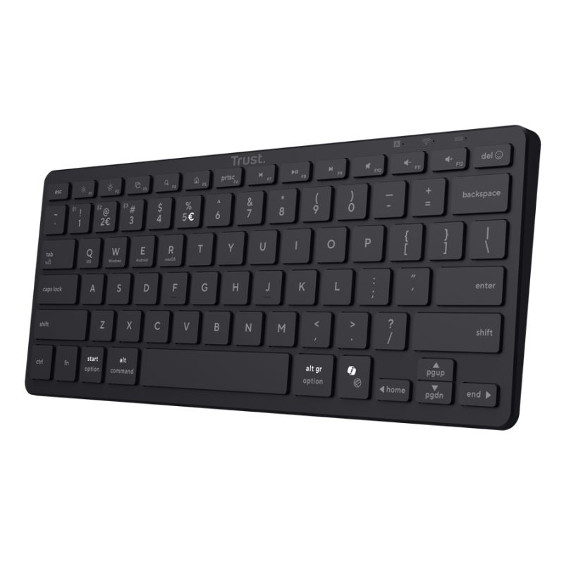 Tastatura Trust Nado 2 Wireless, 13 taste media, material ABS, negru