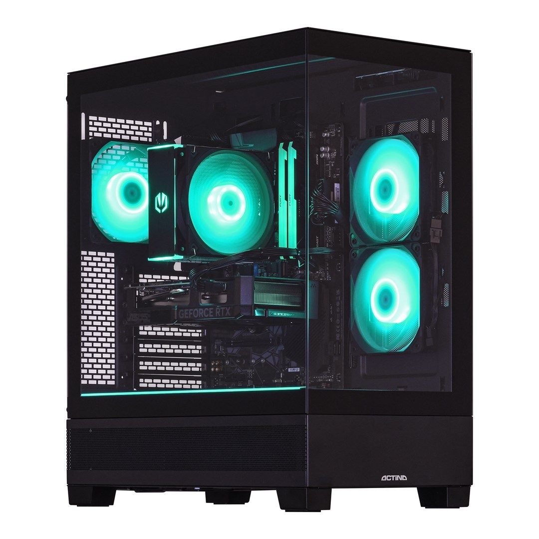 Desktop PC Actina, AMD 5500 (6 C / 12 T, 3.6 GHz - 4.2 GHz), 16 GB RAM, 1 TB SSD, AMD Radeon RX 6500 XT 4 GB, Fara sistem de operare