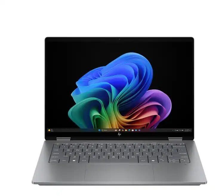 Laptop HP OmniBook X Flip 14-FK0013DDX, 14 inch 1920 x 1200 Touchscreen, AMD Ryzen AI 5 340 (6 C / 12 T, 2.0 GHz - 4.8 GHz, 24 MB cache, 28 W), 16 GB LPDDR5X, 512 GB SSD, AMD Radeon 880M, Windows 11 Home, Tastatura US, Argintiu