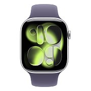Apple Watch Series 11 GPS + Cellular 46mm Silver Aluminium Case with Purple Fog Sport Band - M/L