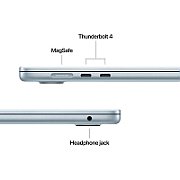 Laptop Apple MacBook Air 15 Z1LZ000GX, 15.3 inch 2880 x 1864, Apple M5 10-core (10 C / 10 T, N/A - N/A, N/A cache, N/A), 24 GB LPDDR5X, 512 GB SSD, Apple M5 10-core integrat, Mac OS, Tastatura US INT, Sky Blue