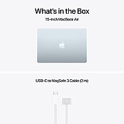 Laptop Apple MacBook Air 15 Z1LZ000GX, 15.3 inch 2880 x 1864, Apple M5 10-core (10 C / 10 T, N/A - N/A, N/A cache, N/A), 24 GB LPDDR5X, 512 GB SSD, Apple M5 10-core integrat, Mac OS, Tastatura US INT, Sky Blue