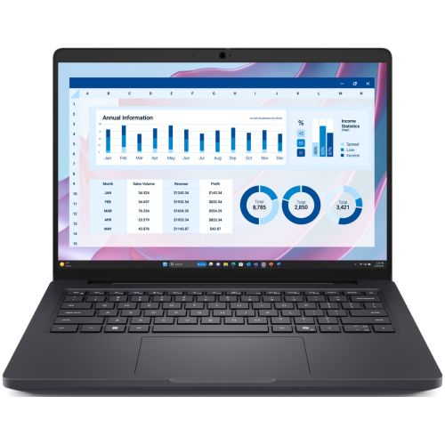 Laptop Dell Pro Max 14 MC14255, 14 inch 1920 x 1200, AMD Ryzen AI 7 350 (8 C / 16 T, 2 GHz - 5 GHz, N/A cache, 45 W), 16 GB LPDDR5X, 512 GB SSD, AMD Radeon Graphics, Windows 11 Pro, Tastatura English International, N/A