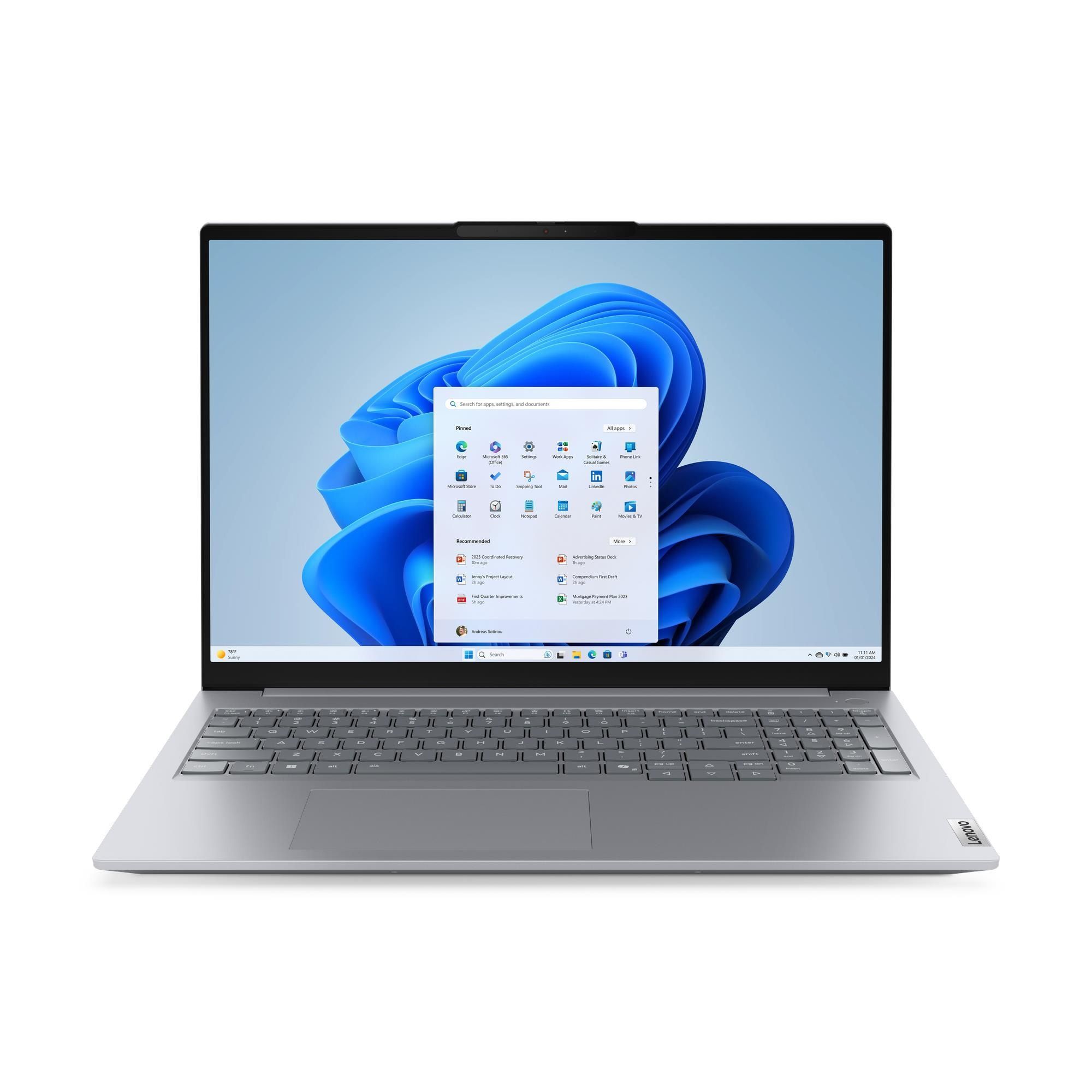 Laptop Lenovo ThinkBook 16 G8 IAL 21SK007YRI, 16 inch 1920 x 1200, Intel Core ultra 7 255H (16 C / 26 T, 2.5 GHz - 5.1 GHz, 24 MB cache, 28 W), 16 GB DDR5, 1 TB SSD, Intel Arc 140T, Fara sistem de operare, Tastatura English (EU), Gri