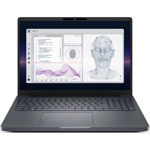 Laptop Dell Pro Max 16 Plus MB16250, 16 inch 1920 x 1200, Intel Core ultra 7 265HX (20 C / 20 T, 2.3 GHz - 5.3 GHz, N/A cache, 55 W), 32 GB DDR5, 1 TB SSD, nVidia RTX PRO 2000, Windows 11 Pro, Tastatura US, Negru