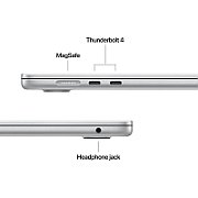 Laptop Apple MacBook Air 15 Z1LQ000GY, 15.3 inch 2880 x 1864, Apple M5 10-core (10 C / 10 T, N/A - N/A, N/A cache, N/A), 32 GB LPDDR5, 512 GB SSD, Apple M5 10-core integrat, Mac OS, Tastatura English International, Silver
