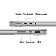 Laptop Apple MacBook Pro 14 MDE64ZE/A, 14.2 inch 3024 x 1964, Apple M5 10-core (10 C, N/A - N/A, N/A cache, N/A), 24 GB LPDDR5X, 1 TB SSD, Apple M5 10-core integrat, Mac OS, Tastatura US, Argintiu