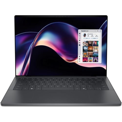 Laptop Dell XPS 14 XPS 14, 14 inch 1920 x 1200, Intel Core ultra 7 355 (8 C / 8 T, 1.7 GHz - 4.7 GHz, 12 MB cache, 28 W), 16 GB LPDDR5X, 1 TB SSD, Intel Graphics, Windows 11 Pro, Tastatura English International, Graphite