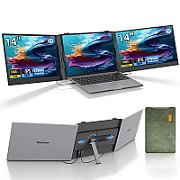 Portable monitor Blackview DCM6 Dual Screen 14inch 1920x1080 16:9 LCD 60Hz IPS 178 USB-C 3.1x3 for 13-17.3 inch laptops352.2x237.43x15.9mm Grey Black