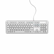 Dell Keyboard Multimedia KB216, US International Layout, Conectivity: Wired, Hot Keys Function: Volume, mute, play/pause, backward, forward, Keys Style: Chiclet, Keyboard Technology: Plunger, Interface: USB, Cables Included: 1 x USB cable, Width: 44.2 cm, Depth: 12.7 cm, Height: 2.44 cm, Weight: 503